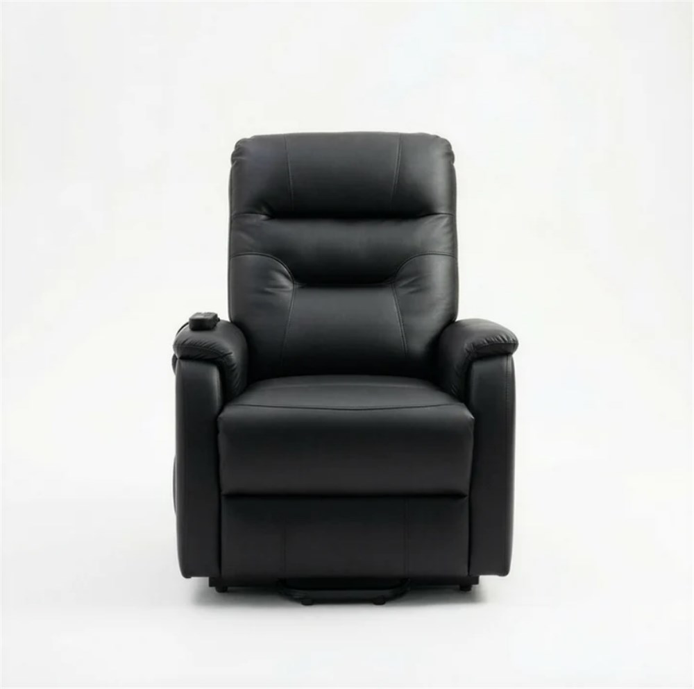 POLTRONA RECLINÁVEL THERALIFT SLIM EM COURO MARROM THERAMART-1565800776